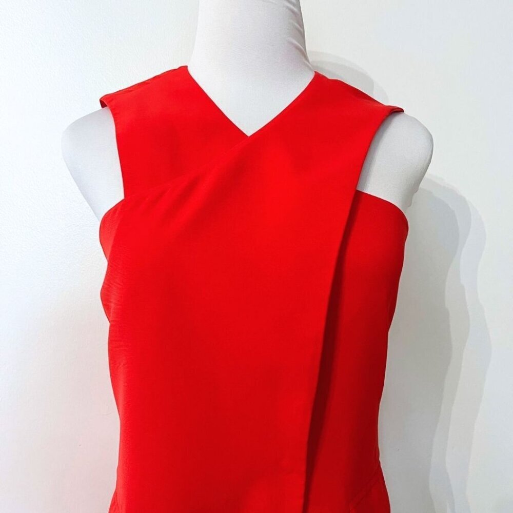 OPENING CEREMONY RED SLEEVELESS FAUX WRAP BLAZER DRESS - S - Picture 5 of 13